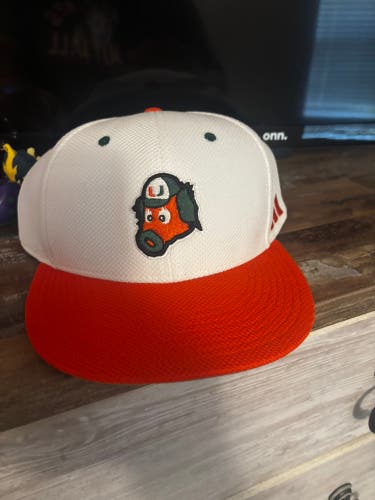 University of Miami hurricanes fitted baseball hat.
