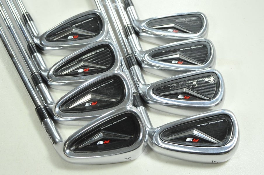 TaylorMade R9 4-PW,AW Iron Set Stiff Flex Right KBS 90g Steel # 204992