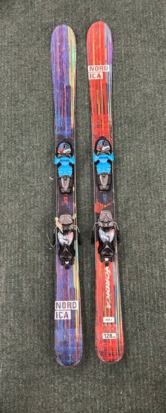 Nordica Ace J 130 cm All Mountain Skis With Bindings (Used)