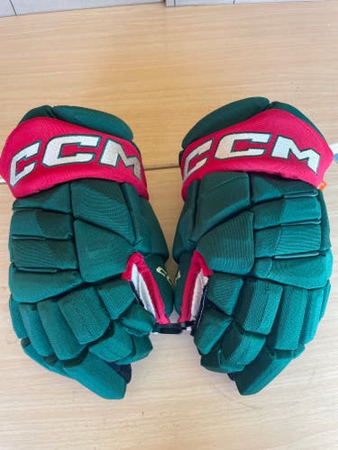 CCM JetSpeed FT1 Pro Stock Hockey Gloves 13” Green WILD 6492