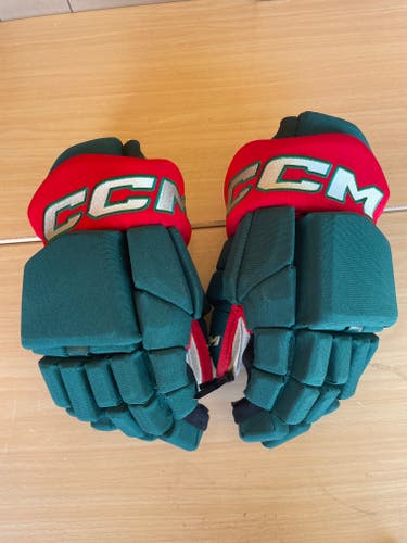 CCM HGTK Tacks Pro Stock 13" Hockey Gloves Wild Green 6403