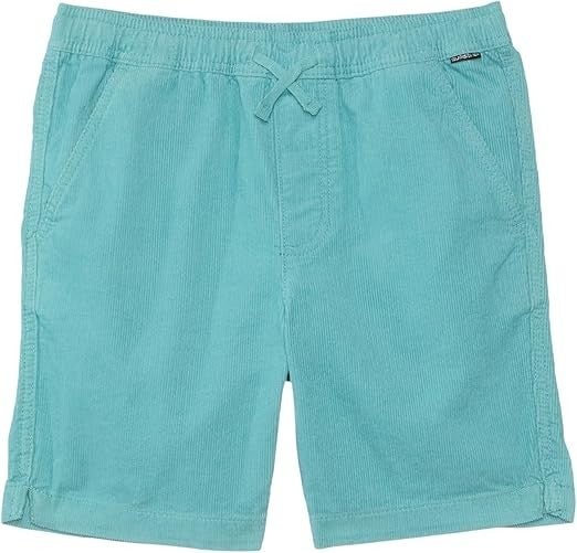 Quiksilver Taxer Cord Ws Shorts Kids Large Blue Slash Pockets Drawstring TLW266
