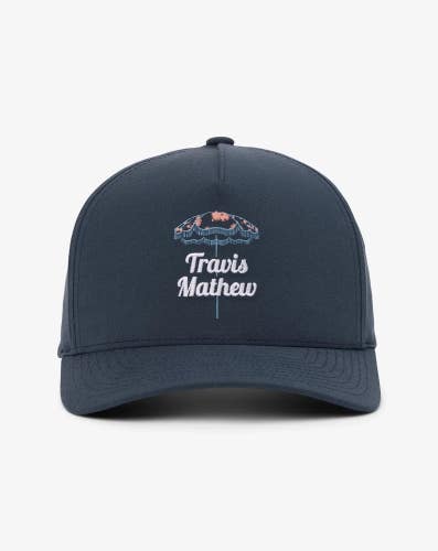 TravisMathew Vacation Home Baseball Cap Mens Mood Indigo Snapback Hat TLW256