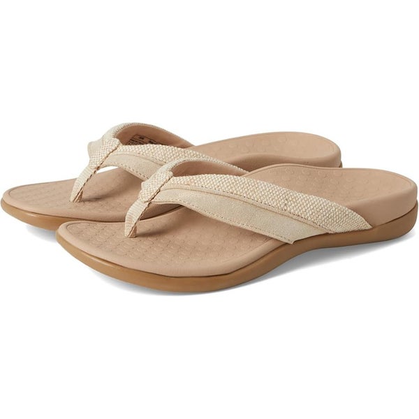 Vionic Shore Sandals Women's US 9 Beige Slip On Toe Post Comfort Thong TZP239