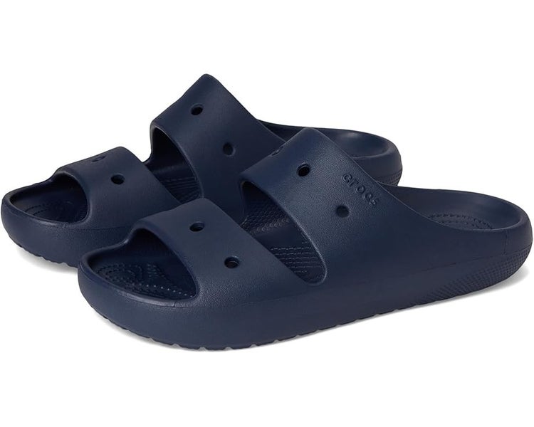 Crocs Classic 209403-410 Slide Mens 13 Navy Double Strap Slip On Sandals TLW248