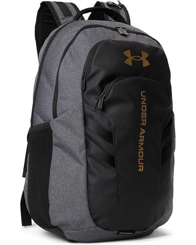 Under Armour Hustle Pro Unisex Gray Black Adjustable Strap Backpack Bag TLW304