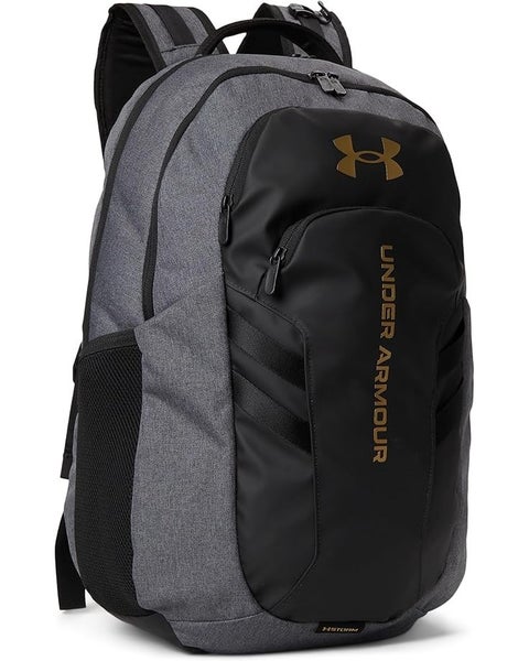 Under Armour Hustle Pro Unisex Gray Black Adjustable Strap Backpack Bag TLW304