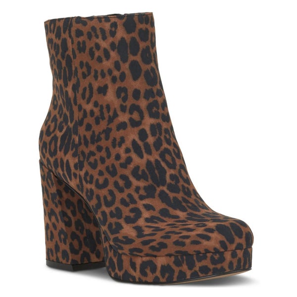 Jessica Simpson Rexura Boots Women's 8.5 Brown Cheetah Print Ankle Bootie TZP237