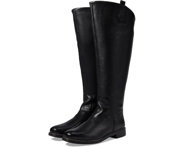Franco Sarto Meyer Women's US 7.5 Black Leather Knee High Riding Boot TZP364