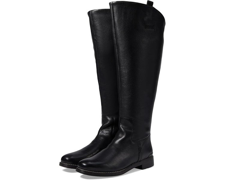 Franco Sarto Meyer Women's US 7.5 Black Leather Knee High Riding Boot TZP364