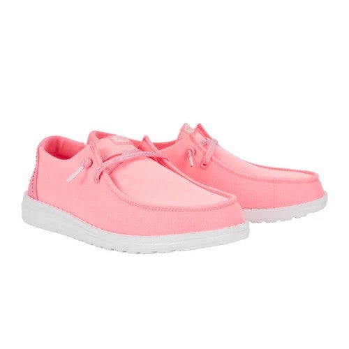 Hey Dude Wendy Stardust Sneaker Girls US 13 Plumeria Pink Slip-On Shoes TLW245