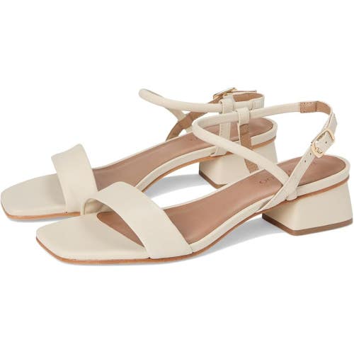 Bernardo Josei Sandals Women's 8 Eggshell Leather Square Toe Block Heel TZP242