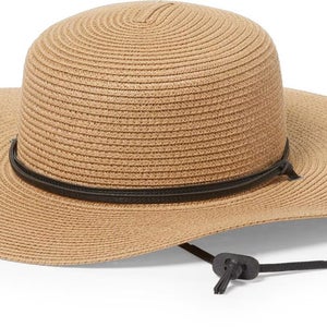 Columbia Global Adventure Packable II Womens L-XL Straw Wide Brim Sun Hat TLW306