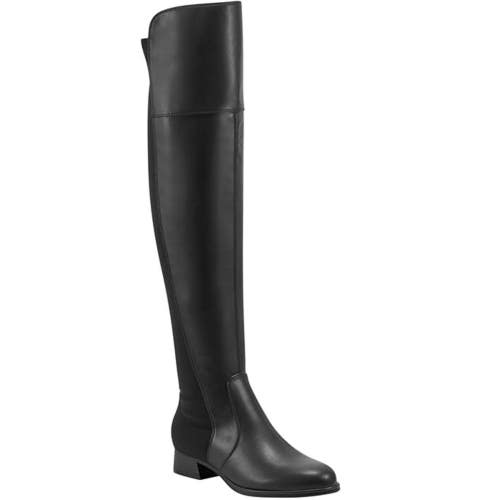 Marc Fisher Terrea Womens 10 Black Faux Leather Over-the-Knee Riding Boot TZP366