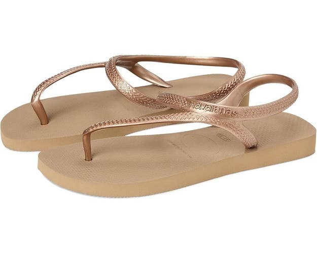 Havaianas Flash Urban 4000039 Flip Flop Women's US 8 Rose Gold Sandals TLW242
