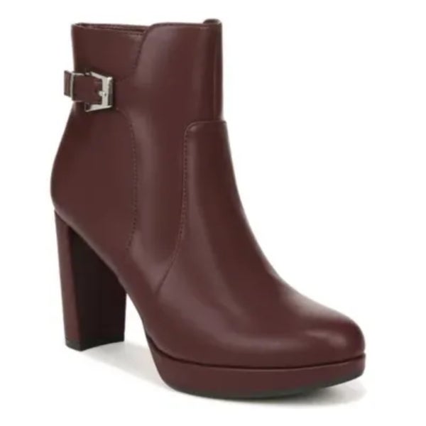 Naturalizer Braxton Boots Women's US 8 Brown Block Heel Ankle Bootie TZP330