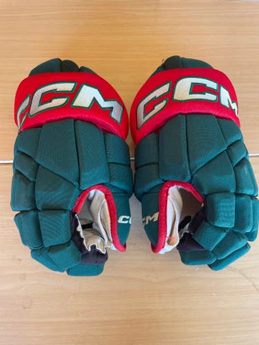 CCM HGTK Tacks Pro Stock 14” Hockey Gloves Wild Green 6414