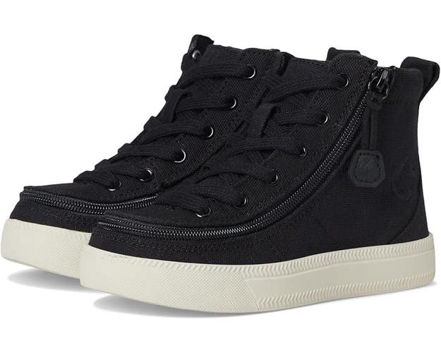 BILLY Footwear Classic Lace High Sneakers Kids US 9 Black White Shoes TLW314