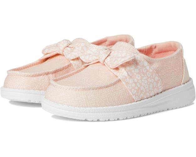 Hey Dude Wendy 43702-680 Sneakers Toddler US 5 Pink Bow Prints Flat Shoes TLW244