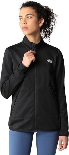 The North Face Canyonlands Fleece Jacket Womens XS Black Full Zip Stretch TLW291