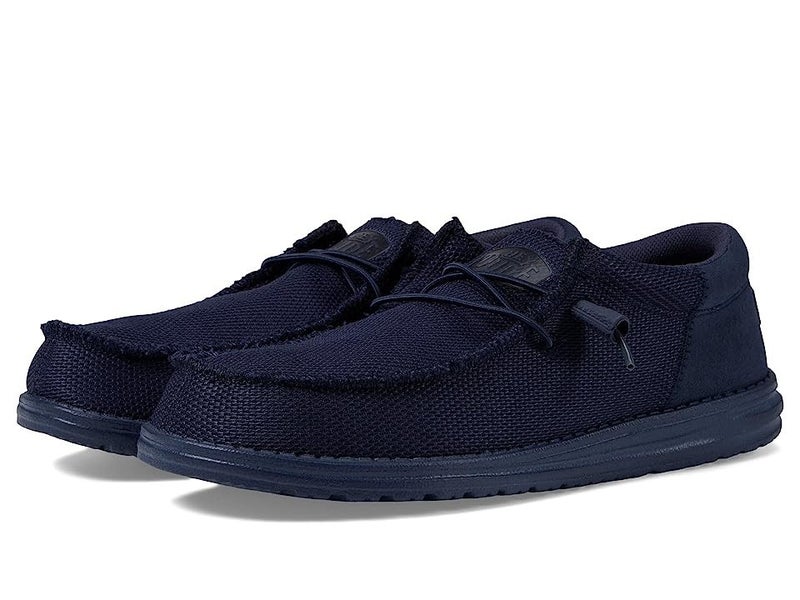 Hey Dude Wally Funk Mono Men's US 13 Navy Moc Toe Slip-On Casual Shoes TZP310