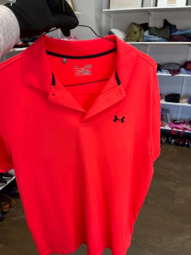 Orange XL Men's Under Armour Shirt (Used)