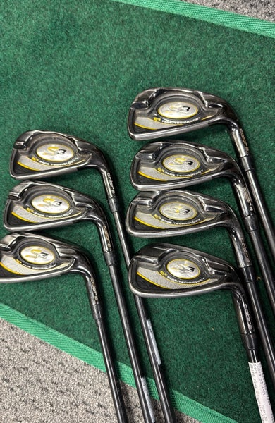 4-PW Cobra S3 Black (Used) Right Handed Men's Stiff Flex Graphite Shaft Iron Set men's