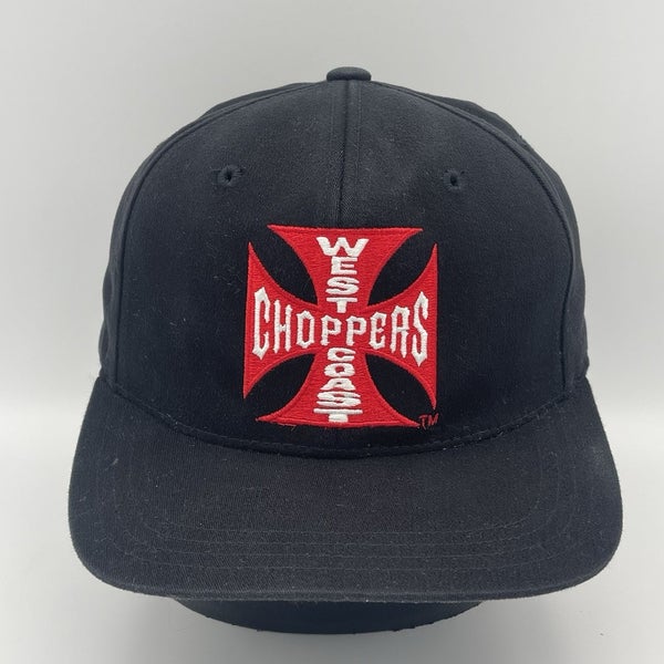 Vintage West Coast Choppers Jesse James Fitted Hat Black Embroidered Flexfit Y2K