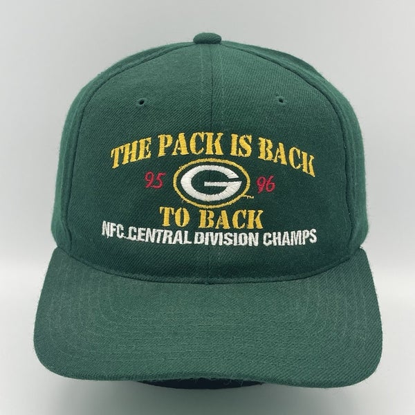 Vintage 1990s Green Bay Packers The Pack Is Back NFC Snapback Hat Wool NFL Cap