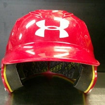 Used Under Armour HELMET Batting Helmet No Mask Red XS 11868-S000066263