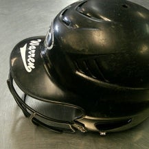 Used Rawlings COOLFLO W MASK Batting Helmet w/Mask Black SM 11868-S000066110