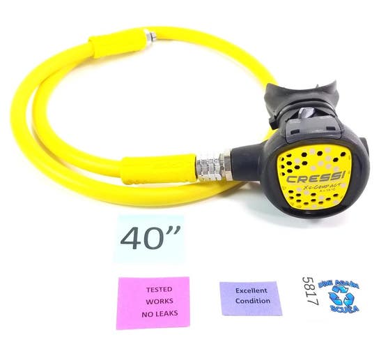 Cressi XS Compact Octo / Octopus 2nd Stage Regulator 40" Yellow Hose XSCompact