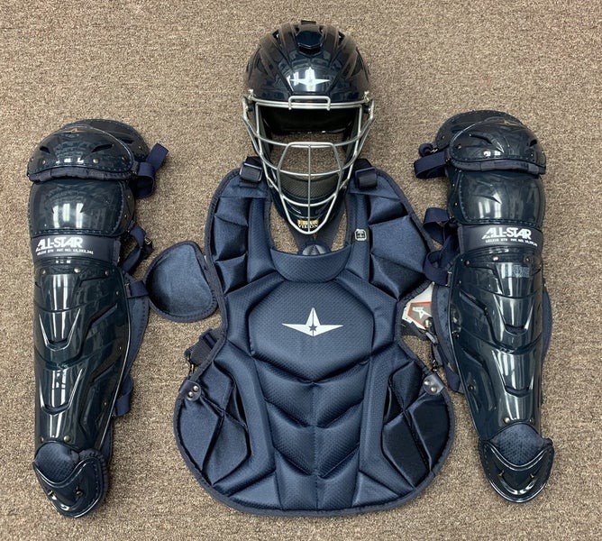 All Star System 7 Axis Intermediate 13-16 Catchers Gear Set - Solid Navy Blue