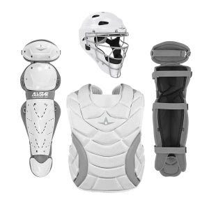 All Star Heiress 15+ Womens Fastpitch Softball Catchers Gear Set Large - White