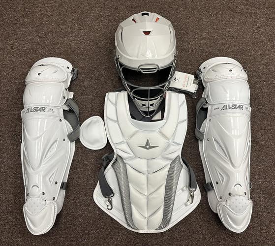 All Star PHX Paige Halstead Youth 10-12 Fastpitch Softball Catchers Set - White