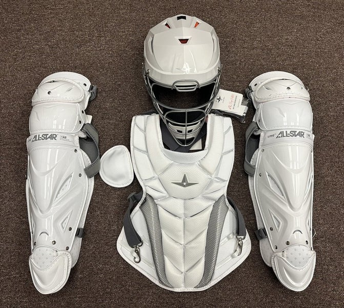 All Star PHX Paige Halstead Youth 10-12 Fastpitch Softball Catchers Set - White