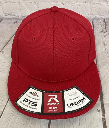 Richardson Youth's DRYVE 100% Polyester R-Flex Baseball Hat Red XS-SM
