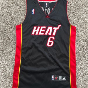 Vintage Adidas LeBron James Miami Heat #6 NBA Black Jersey Adidas (Size 50)