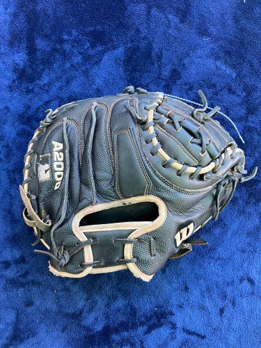 Black Wilson A2000 RH Catcher's Baseball Glove 33.5" (Used)