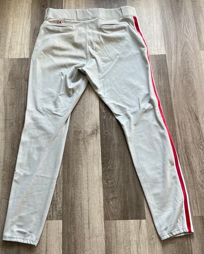 Gray Men's Size 42 Adult Majestic Game Pants (Used)