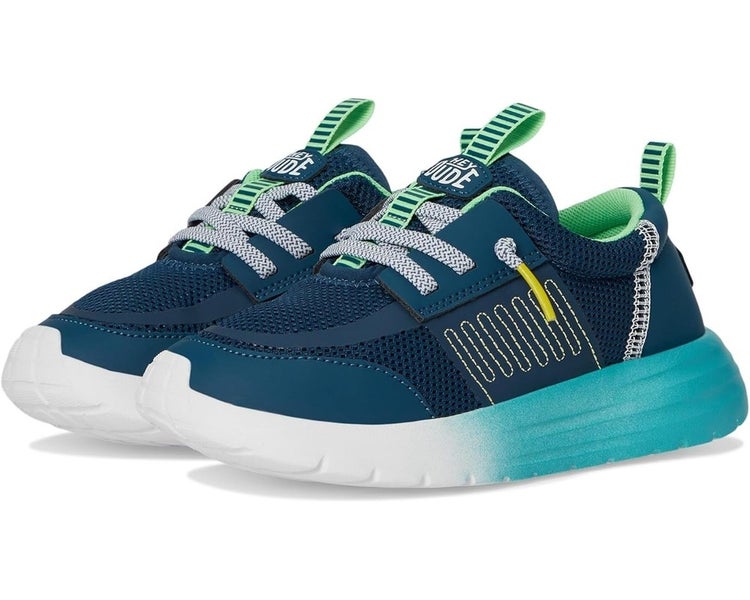 Hey Dude Sirocco Play 43291-461 Sneaker Kids 6 Navy Slip On Walking Shoes TZP267