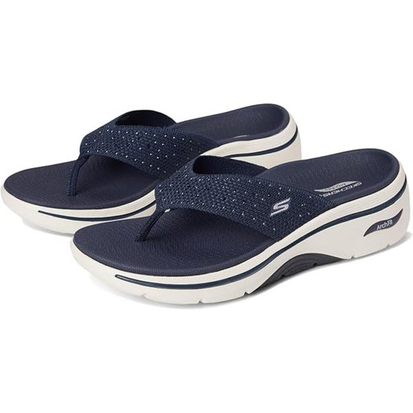 Skechers Go Walk Arch Fit 2.0 Sandal - Claire Womens US 10 Navy Flip Flop TZP260