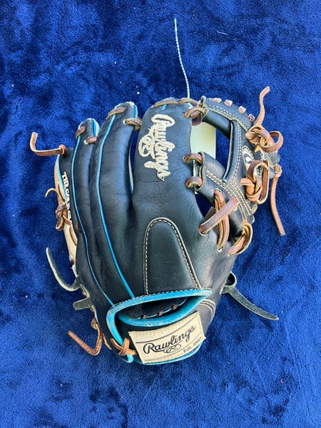 Blue Rawlings Heart of the Hide RH Infield Baseball Glove 11.5" (Used)
