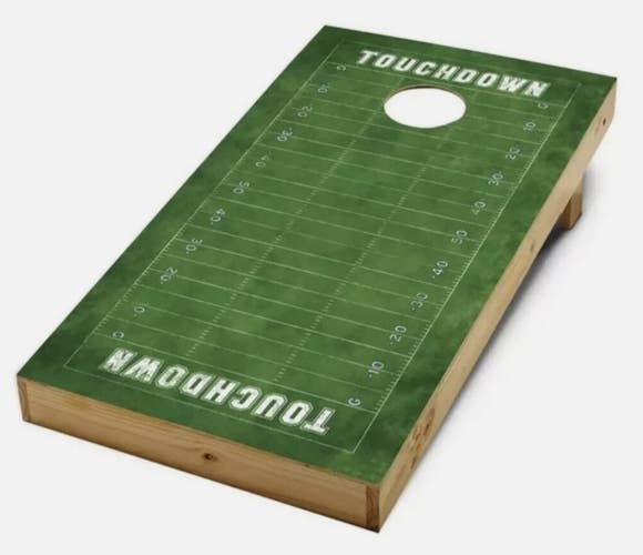 Cornhole Decals Football Field Adhesive Backing ~ Rec League 2X4 Skins (2 Decal)