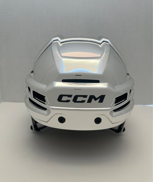 Brand New Pro Stock CCM Tacks 720 Size Large Silver Chrome Hockey Helmet