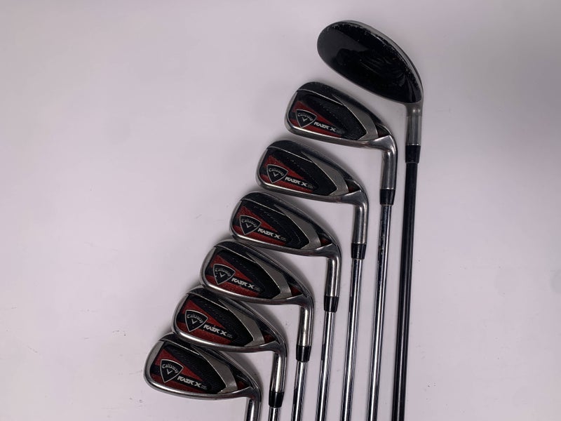 Callaway Razr X HL Combo Iron Set 4 HYB+5 Iron-PW Uniflex Steel Mens RH