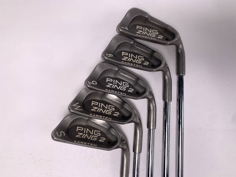 Ping Zing 2 Iron Set 7-PW+SW Black Dot Karsten JZ Stiff Steel Mens RH