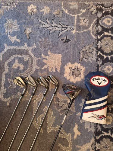 MIXED CLUBS: XR DRIVER & 5/7/8/9 Irons Men's TaylorMade Speedblades & Callaway XR Right Hand