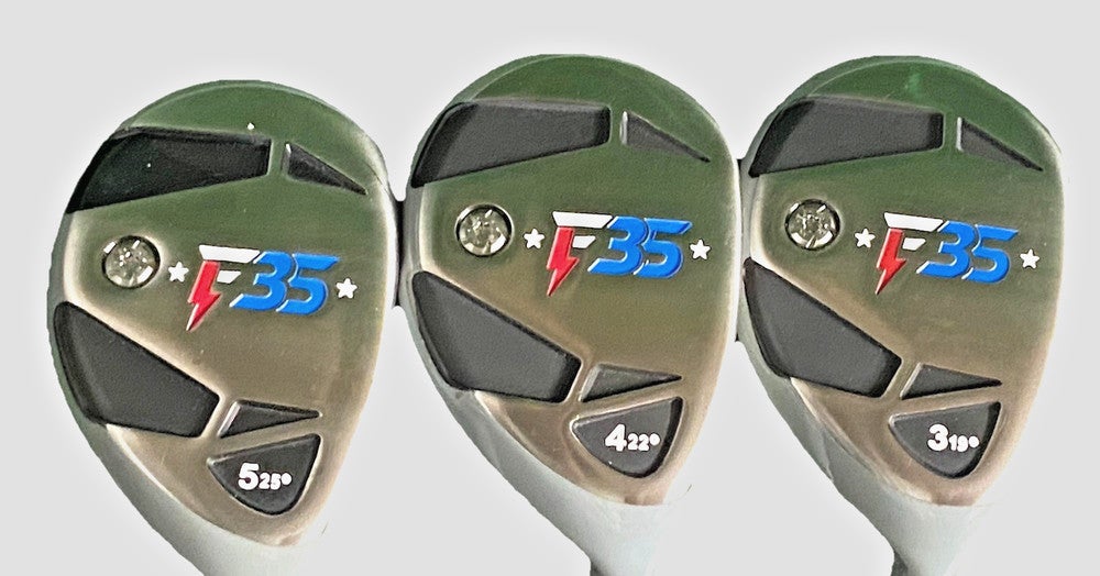 Patriot Golf F35 Hybrid Set 3,4,5 Hybrids RH AccuPro LD Stiff Graphite Near Mint