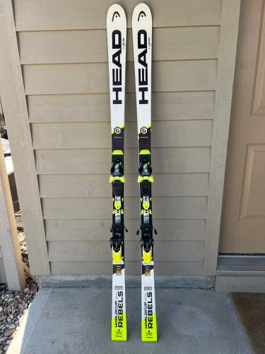 Unisex 2022 HEAD World Cup Rebels i.GS RD 176 cm Racing Skis Max Din 11 (Used)